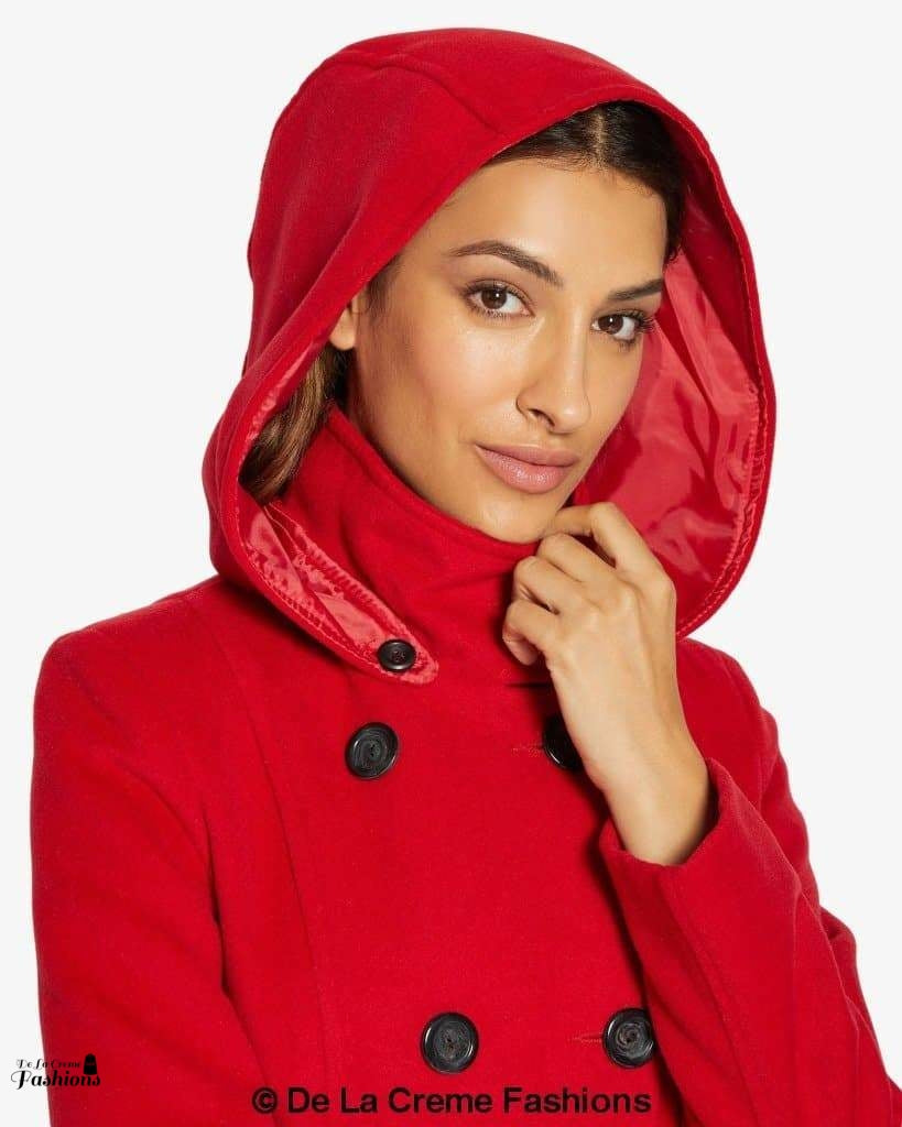 (PRE-ORDER) Double Breasted Hooded Coat (1225) - Great Hall Collections House