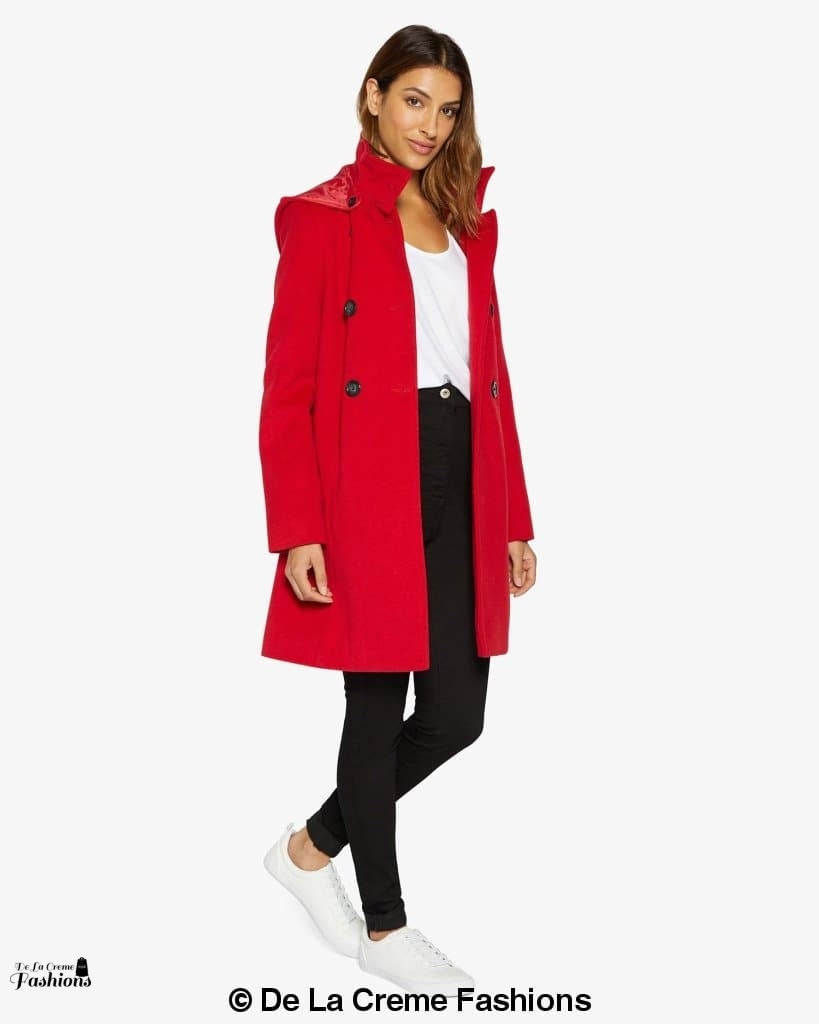 (PRE-ORDER) Double Breasted Hooded Coat (1225) - Great Hall Collections House