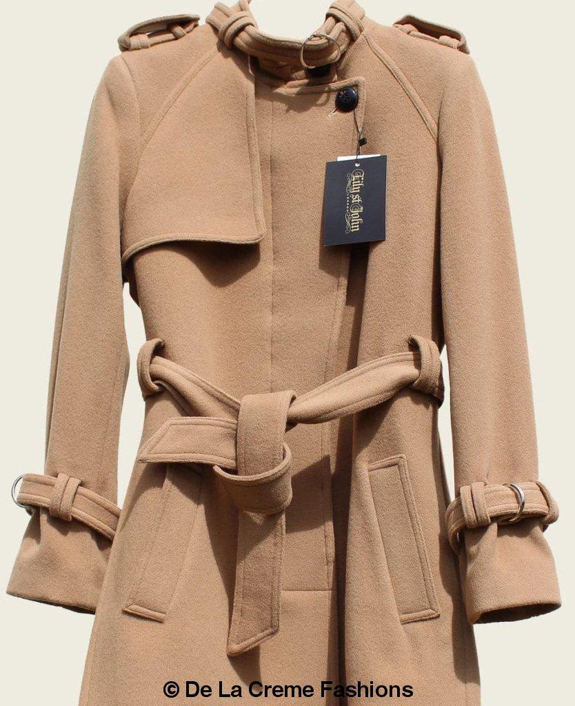 VENTURA - Tailored Stylish Collarless Trench Coat - Great Hall Collections House