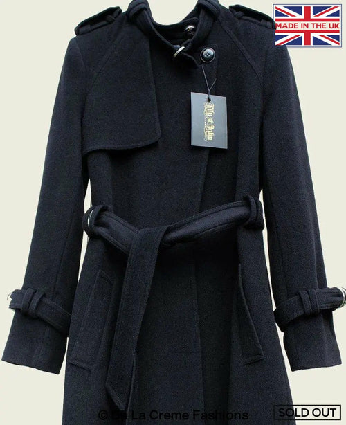 VENTURA - Tailored Stylish Collarless Trench Coat - Great Hall Collections House