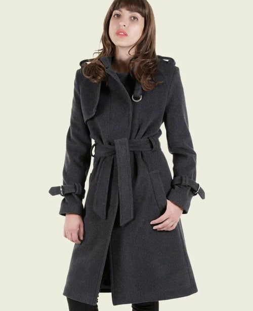 VENTURA - Tailored Stylish Collarless Trench Coat - Great Hall Collections House