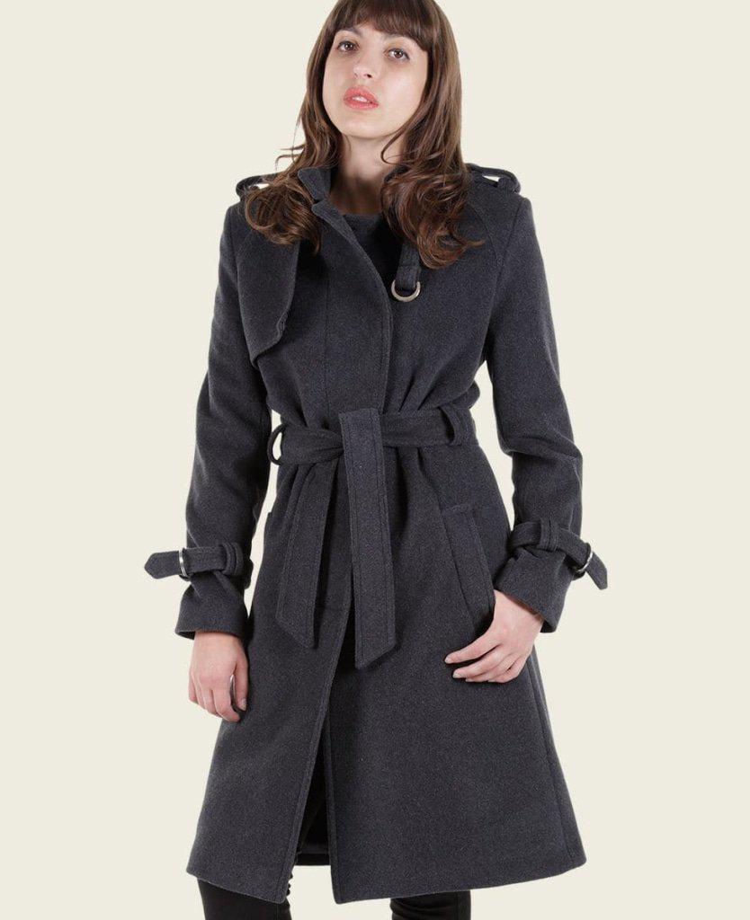 VENTURA - Tailored Stylish Collarless Trench Coat - Great Hall Collections House