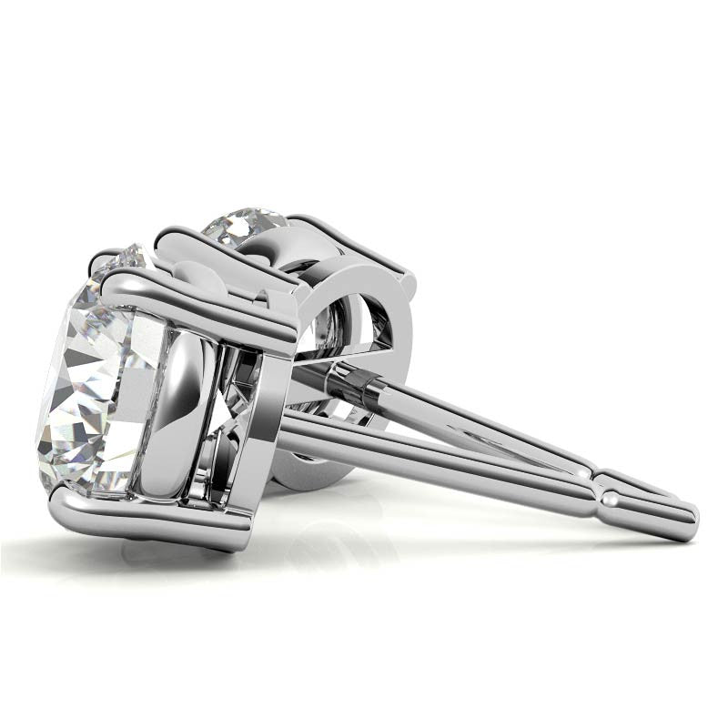 1.50 Ctw  Diamond Stud Earrings in 14k White Gold (G-Vs)
