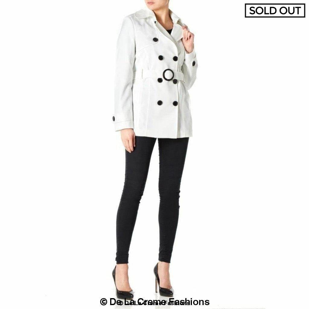 Womens Spring/Summer Double Breasted Short Belted Coat (1710-SP) - Great Hall Collections House