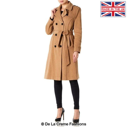 Wool and Cashmere Blend Military Coat (9048) Made in UK - Great Hall Collections House
