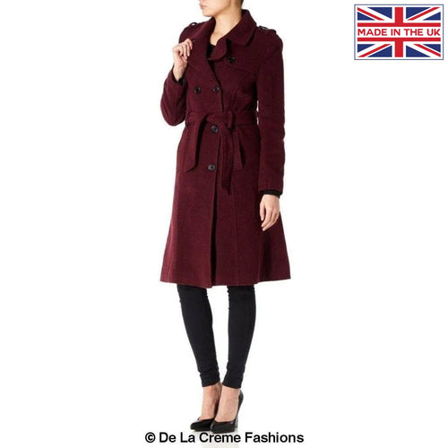 Wool and Cashmere Blend Military Coat (9048) Made in UK - Great Hall Collections House